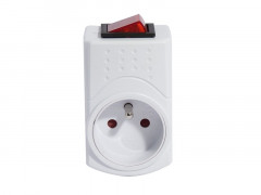 PRISE 1P+T 16A +INTER BLANC