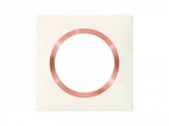 PLAQUE CARREE DOOXIE BLANC ROSE 1 POSTE