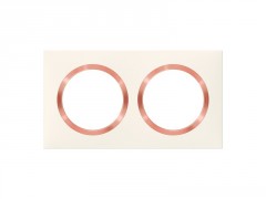 PLAQUE CARREE DOOXIE BLANC ROSE 2 POSTE