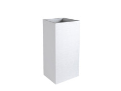 POT CARRE GRAPHIT 39,5X39,5X80 31L BLANC CERUSE