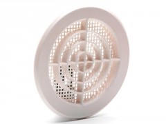 GRILLE AERATION CLIPSER   100MM ABS BLANC