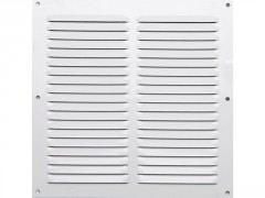 GRILLE AERATION VISSER  200X200MM ALU + MOUSTIQUAIRE