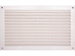 GRILLE AERATION ENCASTRER  186X334 ABS + MOUSTIQUAIRE