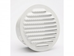 GRILLE AERATION 100 ALU BLANC  + MOUSTIQUAIRE