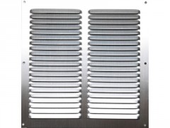 GRILLE AERATION VISSER  200X200MM ALU + MOUSTIQUAIRE