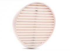 GRILLE AERATION CLIPSER  125MM ABS BLANC  + MOUSTIQUAIRE