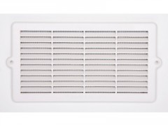 GRILLE AERATION ENCASTRER  107X210MM ABS + MOUSTIQUAIRE