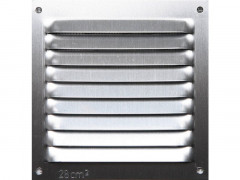 GRILLE AERATION VISSER  100X100 ALU + MOUSTIQUAIRE