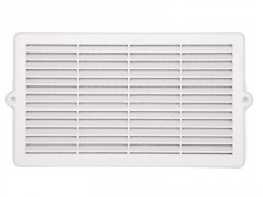 GRILLE AERATION ENCASTRER  130X236MM ABS + MOUSTIQUAIRE