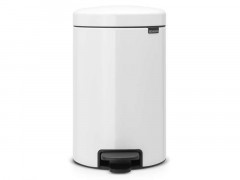 POUBELLE CUISINE 20L +PEDALE NEW ICON INOX BLANC