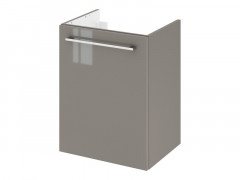 MEUBLE SOUS VASQUE REMIX LARG 45XPROF 35 XH58 CM 1PORTE GRIS BRILLANT