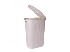 PANIER A LINGE COTTAGE BLANC IVOIRE 40L L35XP45XH60 CM