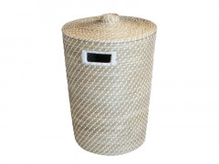 PANIER A LINGE PHUKET NATUREL FIBRE VEGETALE 83L D40XH52 CM