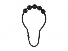 ANNEAU DE DOUCHE Mï¿½TAL LOT DE 12 NOIR