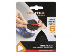 ABRASIF PATIN TRIANGLE 93X93MM 6 TROUS DEXTER PRO