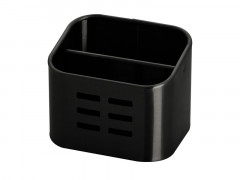 PORTE-EPONGE INOX BROSSE NOIR