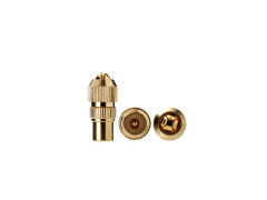 FICHE COAXIAL TV 1M/1F9,52MMX2