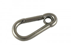 MOUSQUETON POMPIER À OEIL 8MM INOX A4 / AISI 316