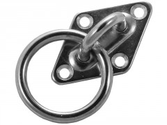 PONTET SUR PLATINE ANNEAU 64MM INOX A4 / AISI 316