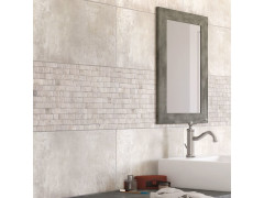 MOSAIQUE SOL & MUR BLEND BETON BLANC MAT 27X30CM
