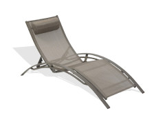 BAIN SOLEIL CAPU ALUMINIUM ET TEXTILENE CAPPUCCINO 5 POSITIONS