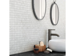 MOSAIQUE SOL & MUR ARTENS CUBY MINERAL BLANC 30X30CM