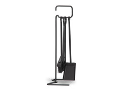 SERVITEUR ACIER BASIC PIED NOIR + 3 ACCESSOIRES
