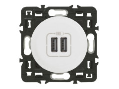 PRISE CHARGEUR DOUBLE USB BLANC CELIANE LEGRAND