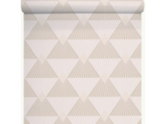 PAPIER PEINT VINYLE INTISSE ART DECO PAILLETTE BEIGE