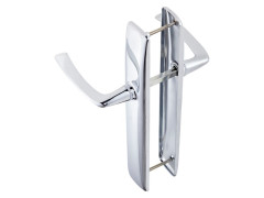 ENSEMBLE DE PORTE ACIER 195MM SANS TROU CHROME