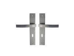 POIGNEE DE PORTE LOUNA 195MM TROU CLE ALUMINIUM