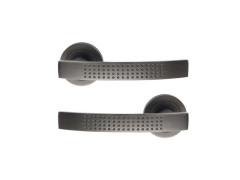 POIGNEE DE PORTE SUR ROSACE LOUNA SANS TROU ALUMINIUM