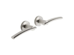 POIGNEE DE PORTE SUR ROSACE MARION SANS TROU ACIER INOXYDABLE SATINE