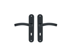POIGNEE DE PORTE MARGAUD 195MM TROU CLE ACIER INOXYDABLE NOIR