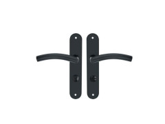 POIGNEE DE PORTE MARGAUD 195MM CONDAMNATION ACIER INOXYDABLE NOIR