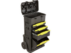 SERVANTE CHANTIER MODULO 3 EN 1 PLASTIQUE 4 TIROIR 50CM +BOITE OUTIL