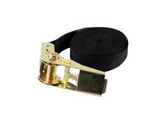 SANGLE À CLIQUET LARGEUR 25MM X LONGUEUR 5M NOIR 125KG STANDERS