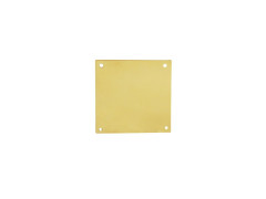 PLAQUE DE PROPRETE BORGNE 50X50MM ACIER LAITONNE