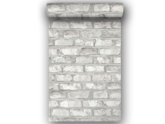 PAPIER PEINT VINYLE INTISSE BRIQUES BROOKLYN BLANC INSPIRE