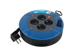 ENROULEUR MENAGER PLAT 5M 3G1 HO5VVF BLEU