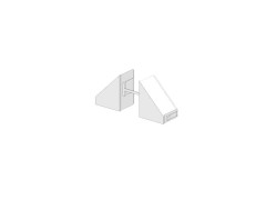 CLIP 1/2 KLOSUP 2,5X2CM POTEAU ALUMINIUM BLANC LOT 10