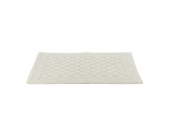 TAPIS SDB LILY 50X80 CM A MOTIFS RELIEF BEIGE CREAM5 AZAO