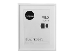 CADRE MILO BOIS 40X50 BLANC INSPIRE