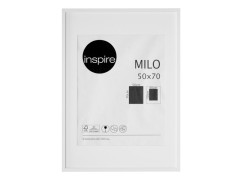 CADRE MILO BOIS 50X70 BLANC INSPIRE