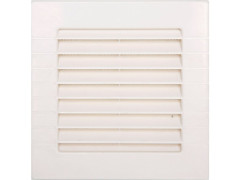 GRILLE AERATION ENCASTRER 100X100MM ABS BLANC + MOUSTIQUAIRE