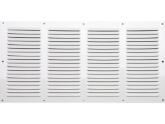 GRILLE AERATION VISSER 200X400MM ALUMINIUM LAQUE + MOUSTIQUAIRE