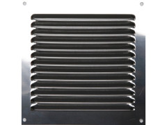GRILLE AERATION VISSER 150X150MM ACIER INOXYDABLE + MOUSTIQUAIRE