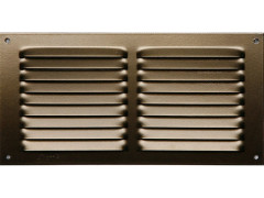 GRILLE AERATION VISSER 100X200MM ALUMINIUM LAQUE + MOUSTIQUAIRE