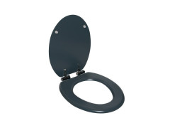 ABATTANT WC PURITY FREIN CHUTE DECLIPSABLE BOIS COMPRESSE GRIS MAT
