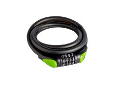 CABLE ANTIVOL COMBINAISON 12MM 1M20 ACIER PVC 4 CODES